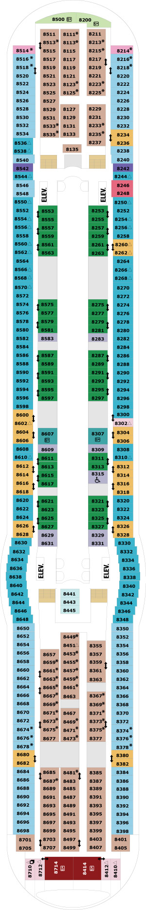 Independence of the Seas Deck 8 deck plan