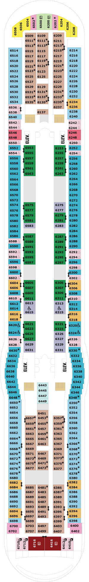 Independence of the Seas Deck 6 deck plan