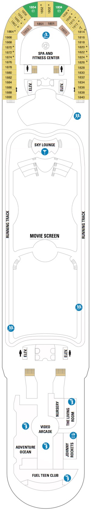 Independence of the Seas Deck 12 deck plan