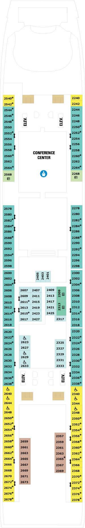 Independence of the Seas Deck 2 deck plan