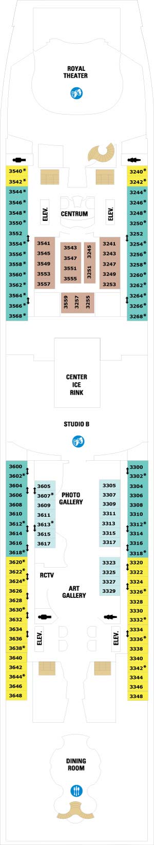 Independence of the Seas Deck 3 deck plan