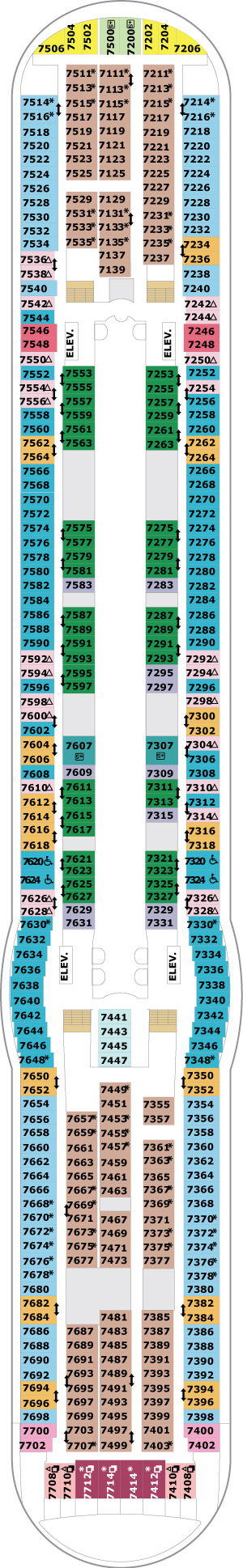 Independence of the Seas Deck 7 deck plan