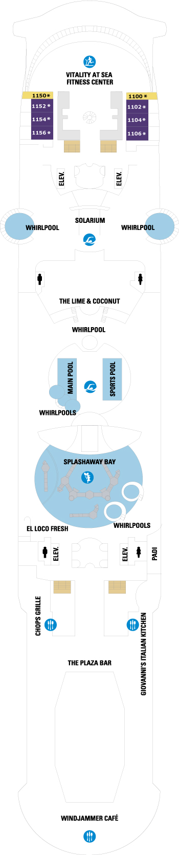 Freedom of the Seas Deck 11 deck plan