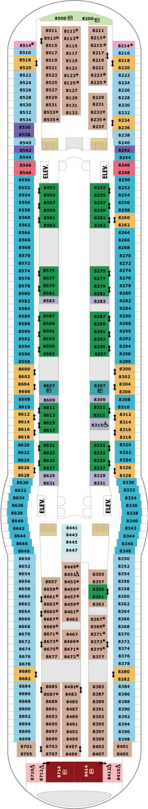 Freedom of the Seas Deck 8 deck plan