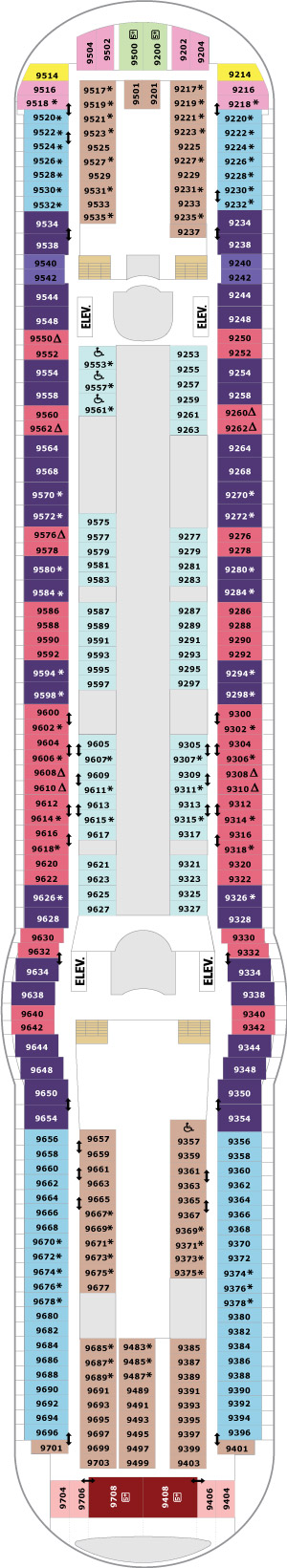 Freedom of the Seas Deck 9 deck plan