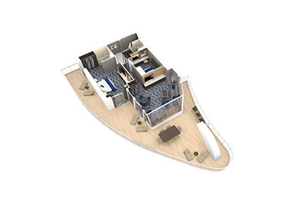 Spacious Aqua Theater Suite One Bedroom