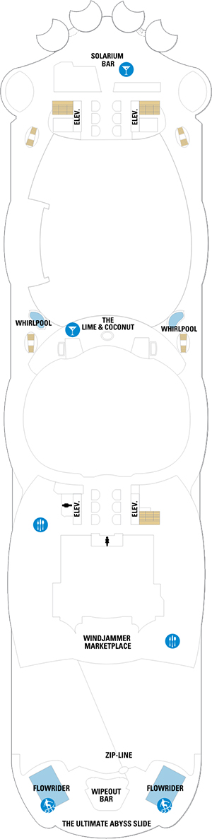 Oasis of the Seas Deck 16 deck plan