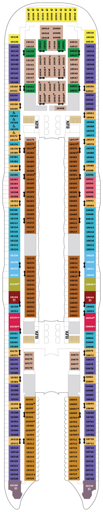 Oasis of the Seas Deck 10 deck plan
