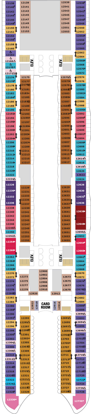 Oasis of the Seas Deck 12 deck plan