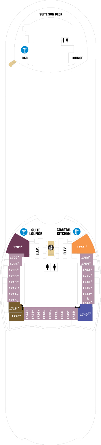 Allure of the Seas Deck 17 deck plan