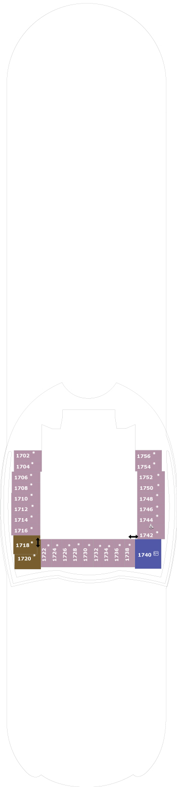 Allure of the Seas Deck 18 deck plan