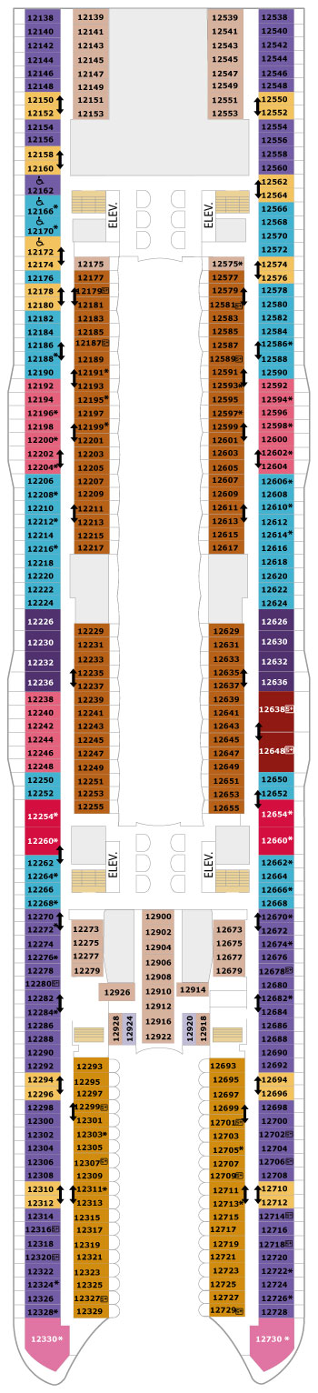 Allure of the Seas Deck 12 deck plan