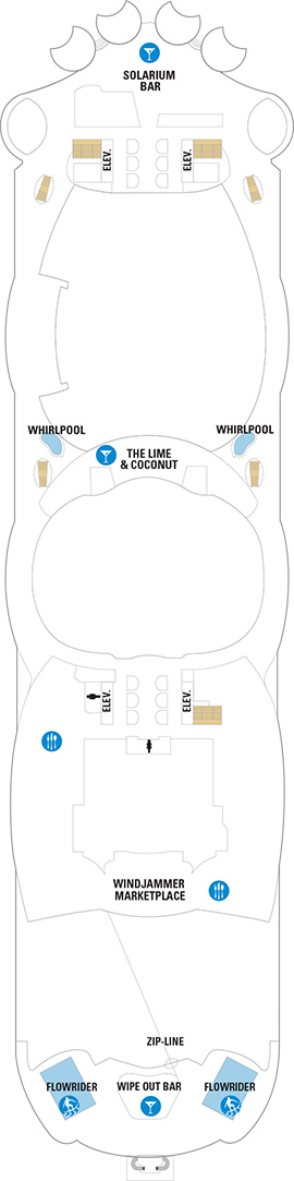 Allure of the Seas Deck 16 deck plan