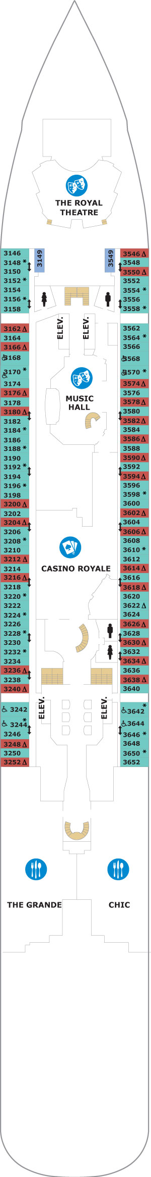 Quantum of the Seas Deck 3 deck plan