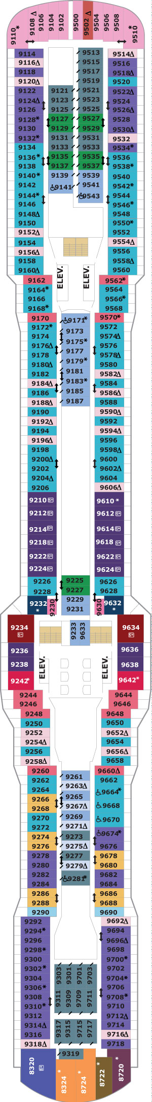 Quantum of the Seas Deck 9 deck plan