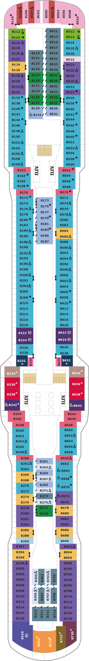 Quantum of the Seas Deck 8 deck plan
