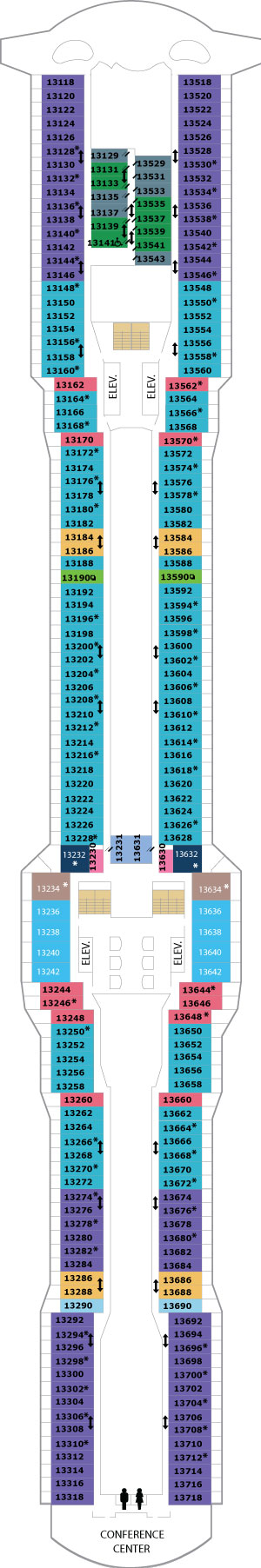 Anthem of the Seas Deck 13 deck plan