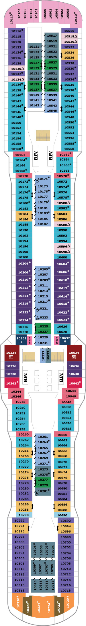 Anthem of the Seas Deck 10 deck plan