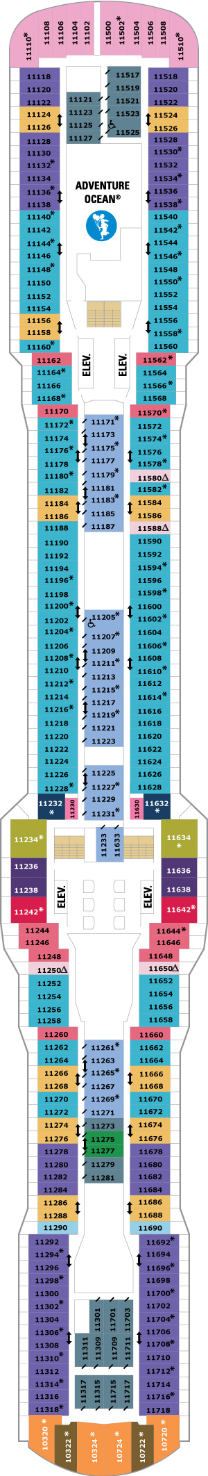 Anthem of the Seas Deck 11 deck plan
