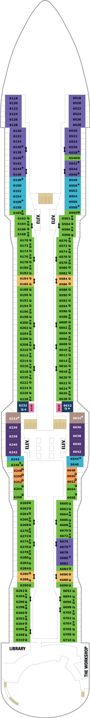 Anthem of the Seas Deck 6 deck plan