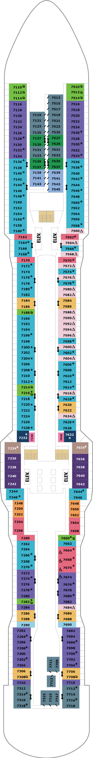 Anthem of the Seas Deck 7 deck plan
