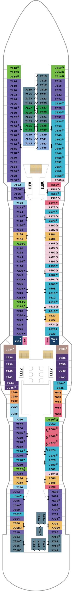Anthem of the Seas Deck 7 deck plan