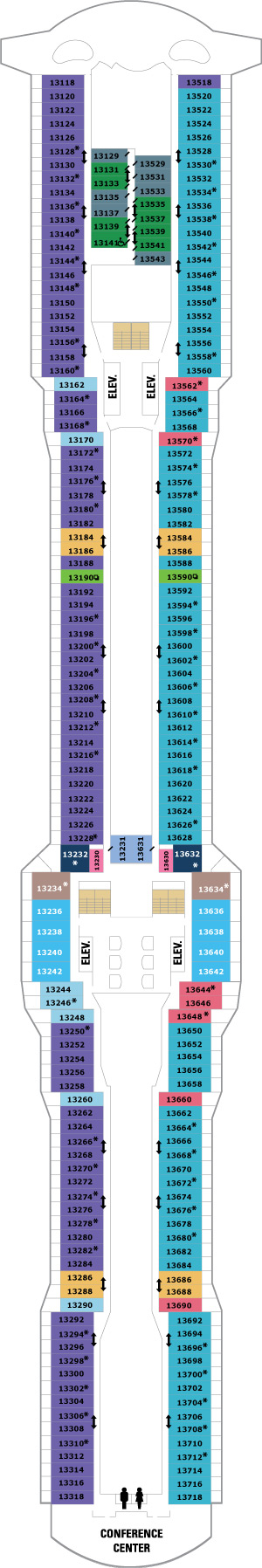 Anthem of the Seas Deck 13 deck plan