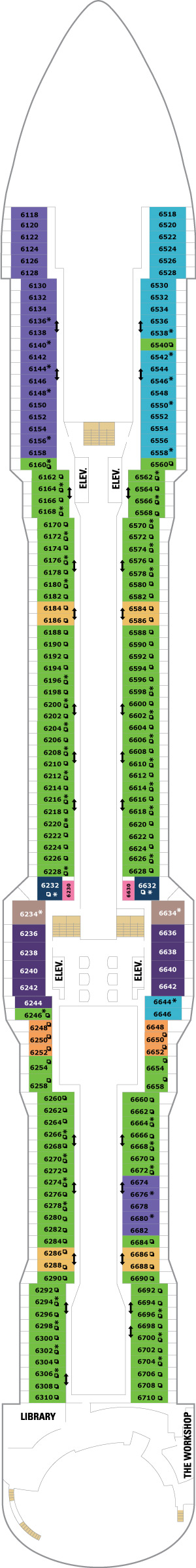 Anthem of the Seas Deck 6 deck plan