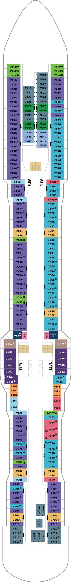 Anthem of the Seas Deck 7 deck plan