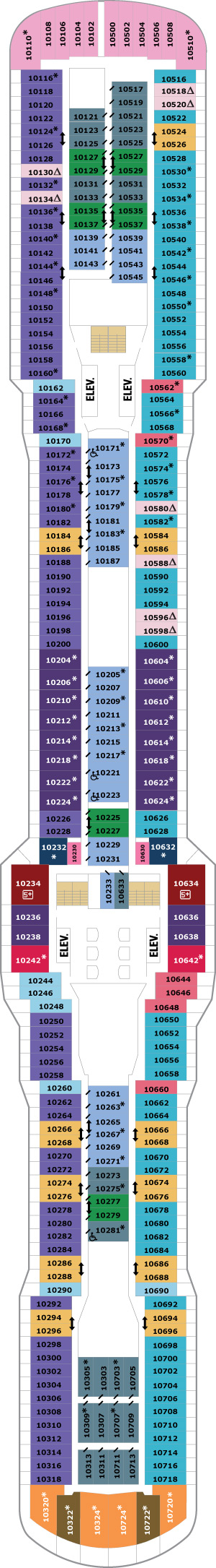 Anthem of the Seas Deck 10 deck plan