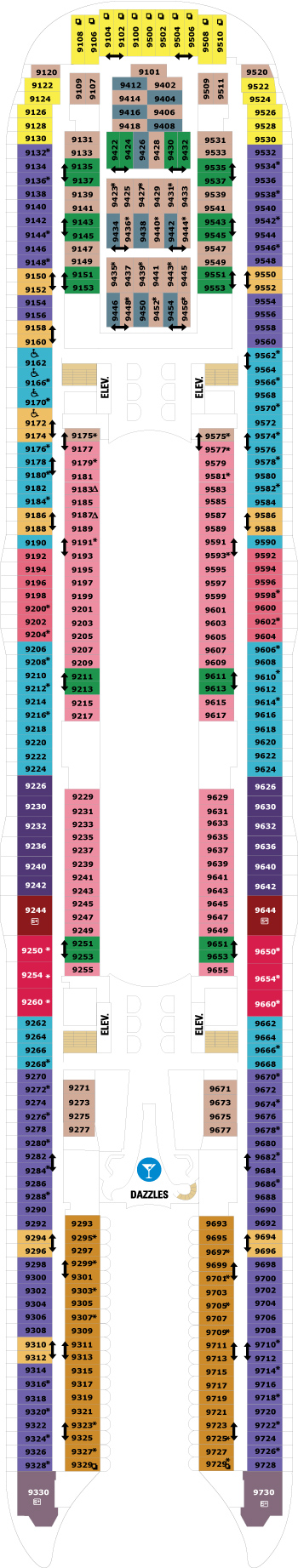 Harmony of the Seas Deck 9 deck plan