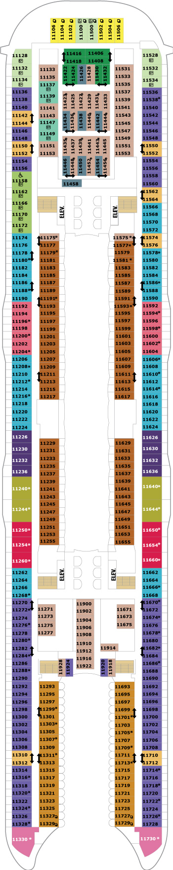 Harmony of the Seas Deck 11 deck plan