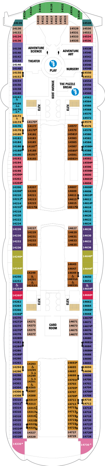Harmony of the Seas Deck 14 deck plan