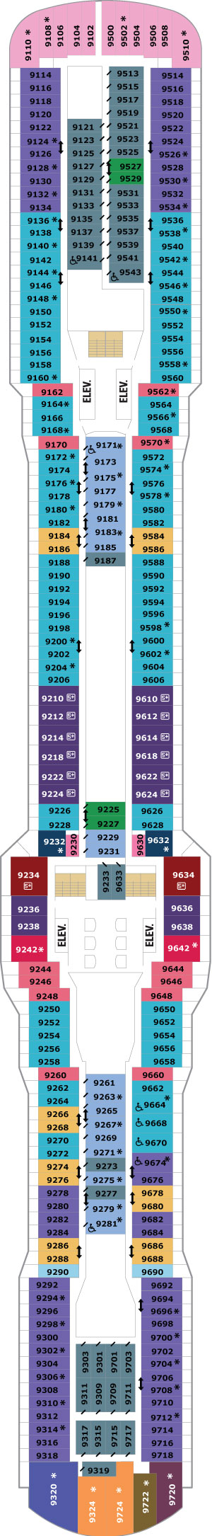 Ovation of the Seas Deck 9 deck plan
