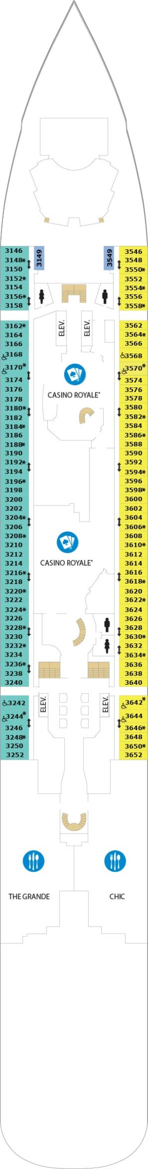 Ovation of the Seas Deck 3 deck plan