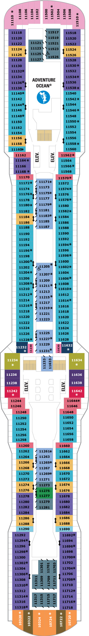 Ovation of the Seas Deck 11 deck plan