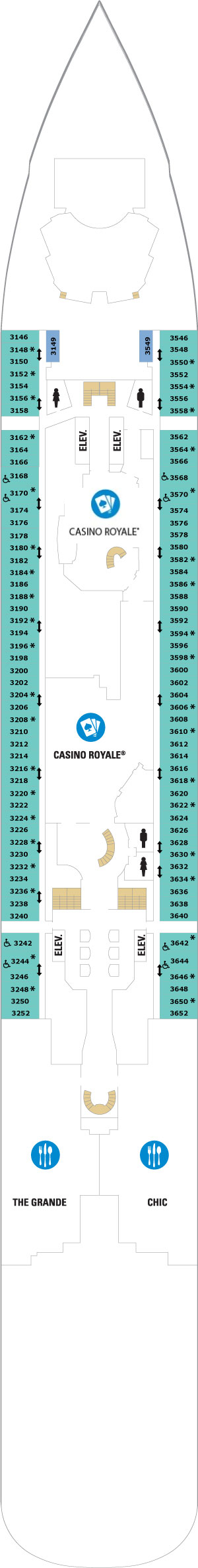 Ovation of the Seas Deck 3 deck plan