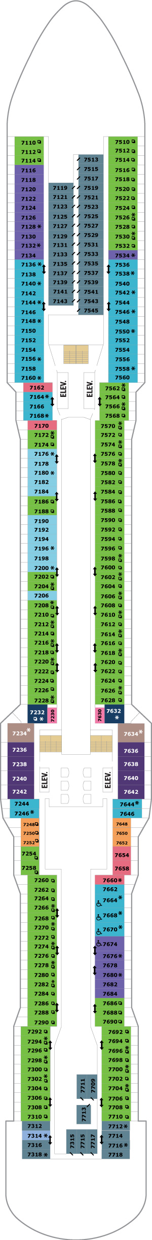 Ovation of the Seas Deck 7 deck plan