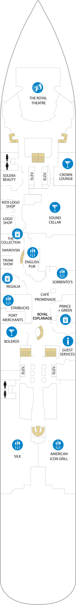 Ovation of the Seas Deck 4 deck plan