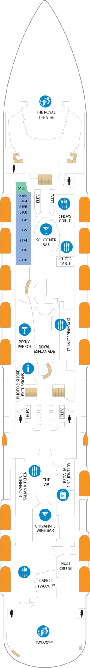Ovation of the Seas Deck 5 deck plan
