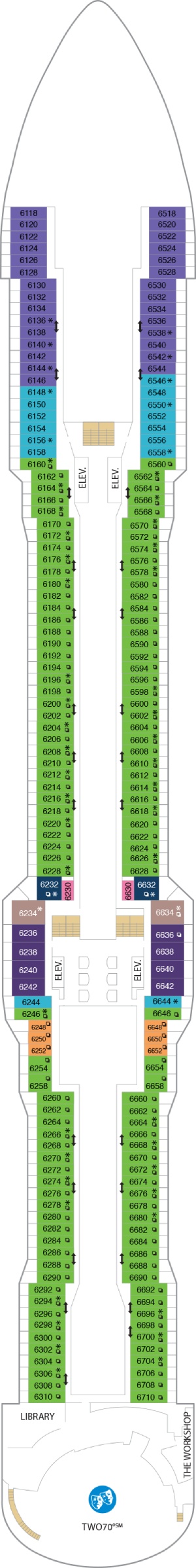 Ovation of the Seas Deck 6 deck plan