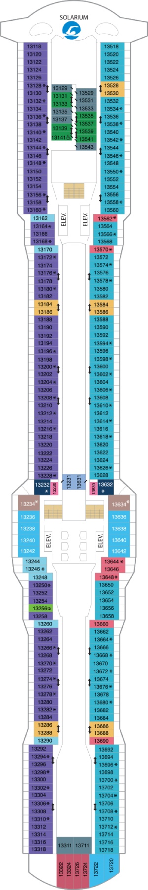 Ovation of the Seas Deck 13 deck plan