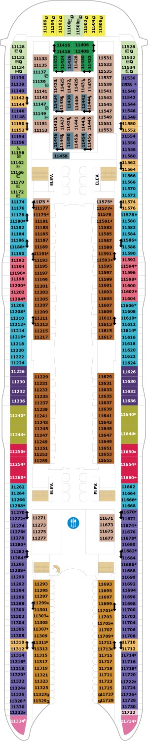 Symphony of the Seas Deck 11 deck plan