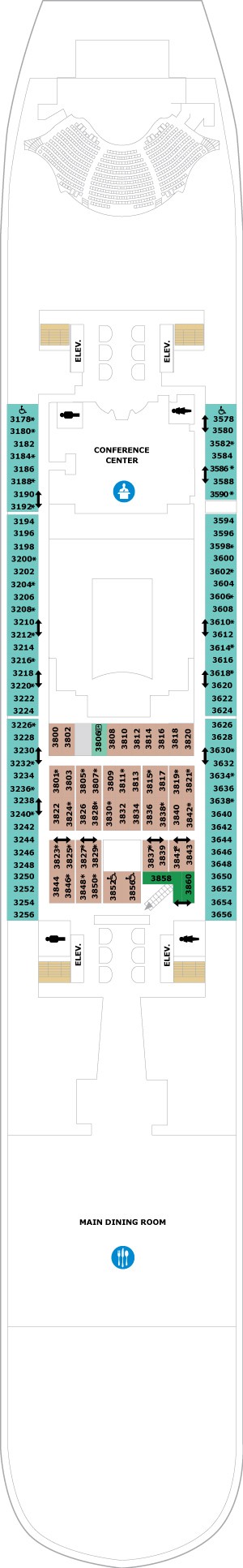 Symphony of the Seas Deck 3 deck plan