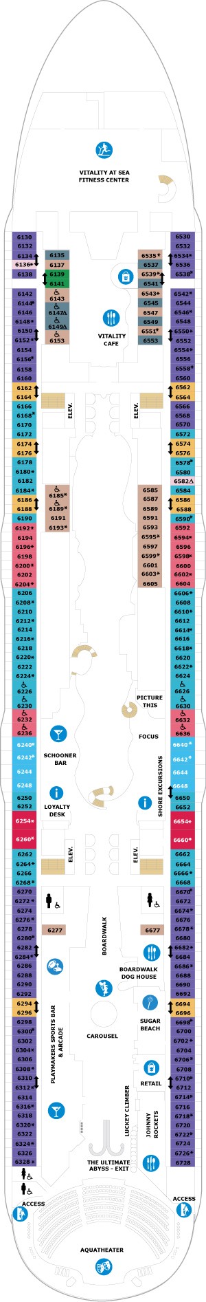 Symphony of the Seas Deck 6 deck plan