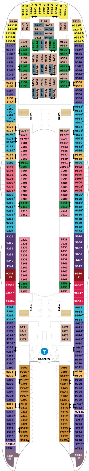 Symphony of the Seas Deck 9 deck plan
