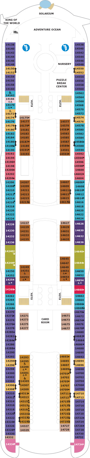 Symphony of the Seas Deck 14 deck plan