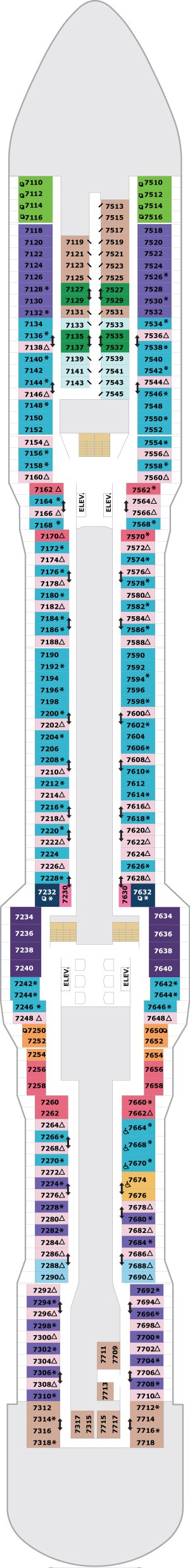 Spectrum of the Seas Deck 7 deck plan