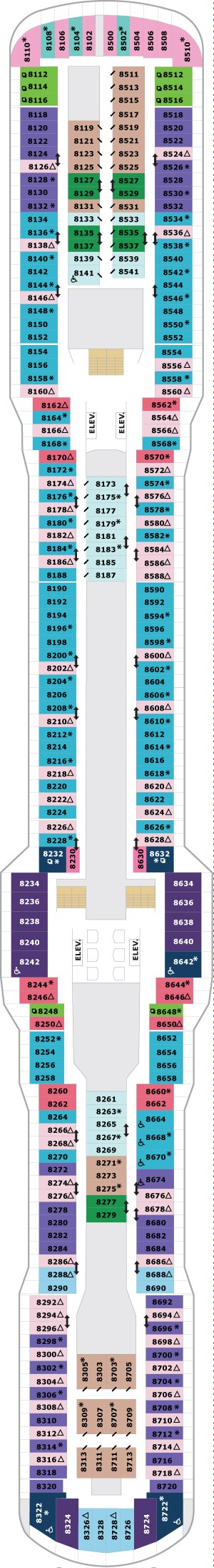 Spectrum of the Seas Deck 8 deck plan