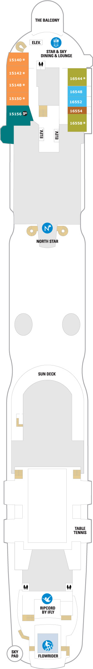 Spectrum of the Seas Deck 16 deck plan